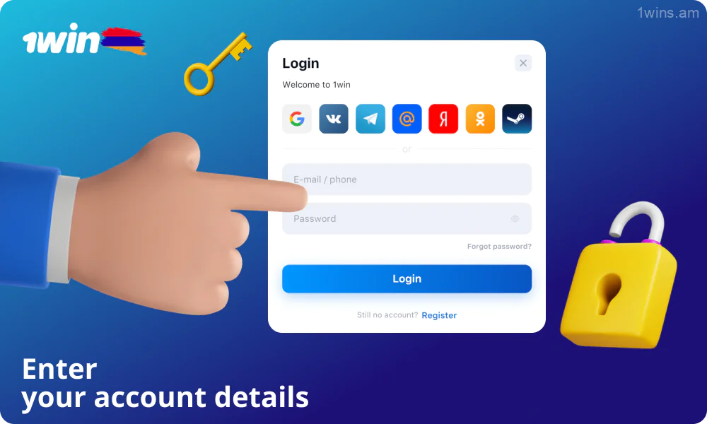 Sign in by entering your username and password