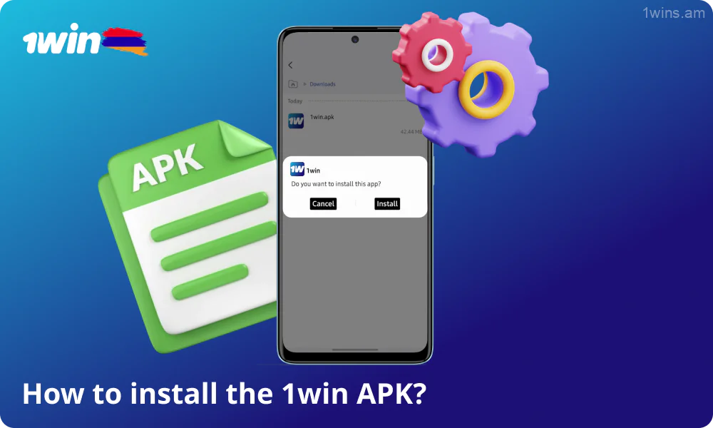 To install 1win APK on Android, download and run the file, confirm the installation of the application